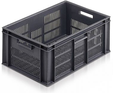 Euro Containers 60x40x32 Perforated Stacking Storage Box Stackable 600x400x320 